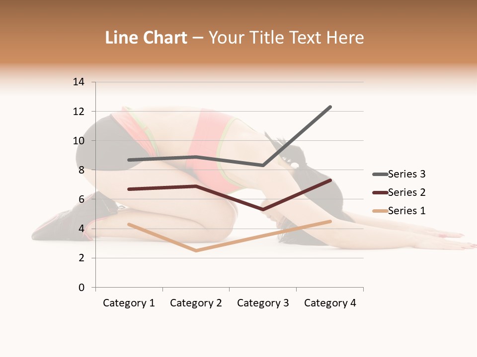 Isolated Gymnastic Woman PowerPoint Template