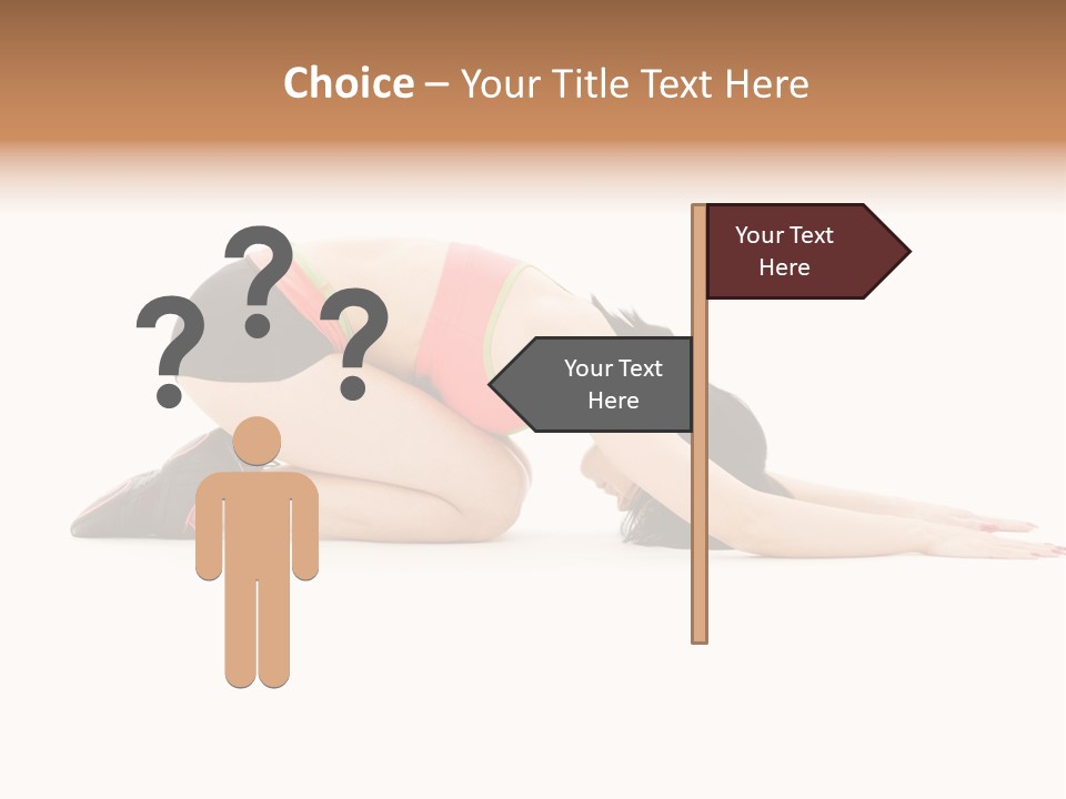 Isolated Gymnastic Woman PowerPoint Template