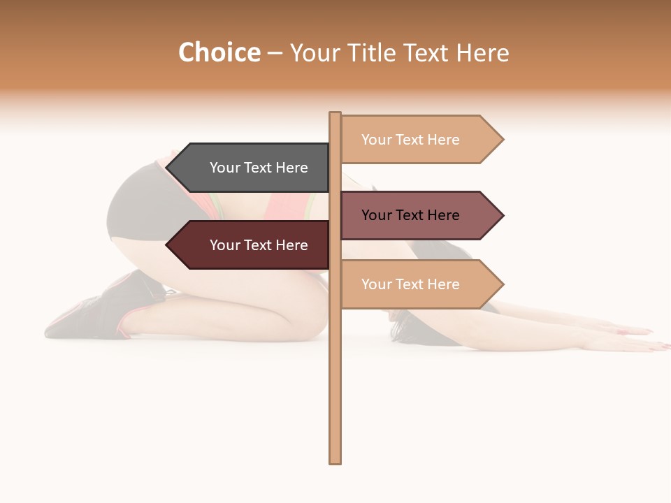 Isolated Gymnastic Woman PowerPoint Template