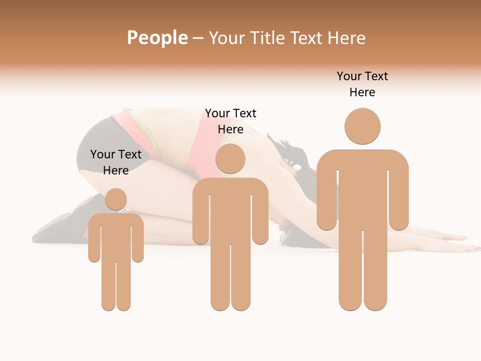 Isolated Gymnastic Woman PowerPoint Template