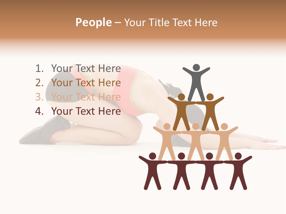 Isolated Gymnastic Woman PowerPoint Template