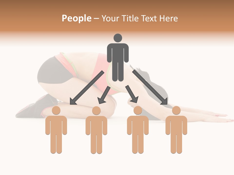 Isolated Gymnastic Woman PowerPoint Template