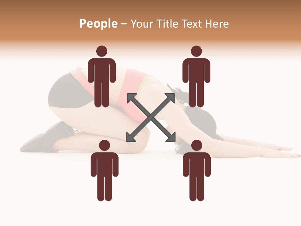 Isolated Gymnastic Woman PowerPoint Template