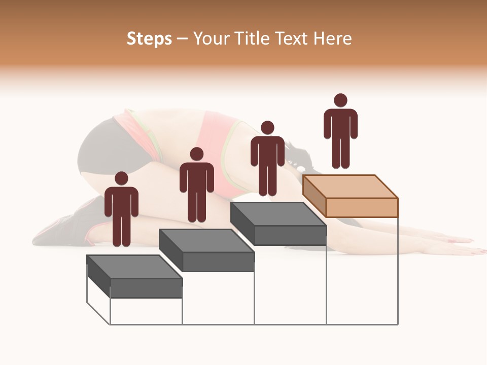 Isolated Gymnastic Woman PowerPoint Template