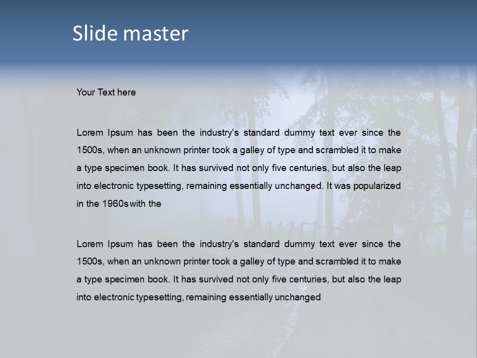 Camping Leaf Misty PowerPoint Template