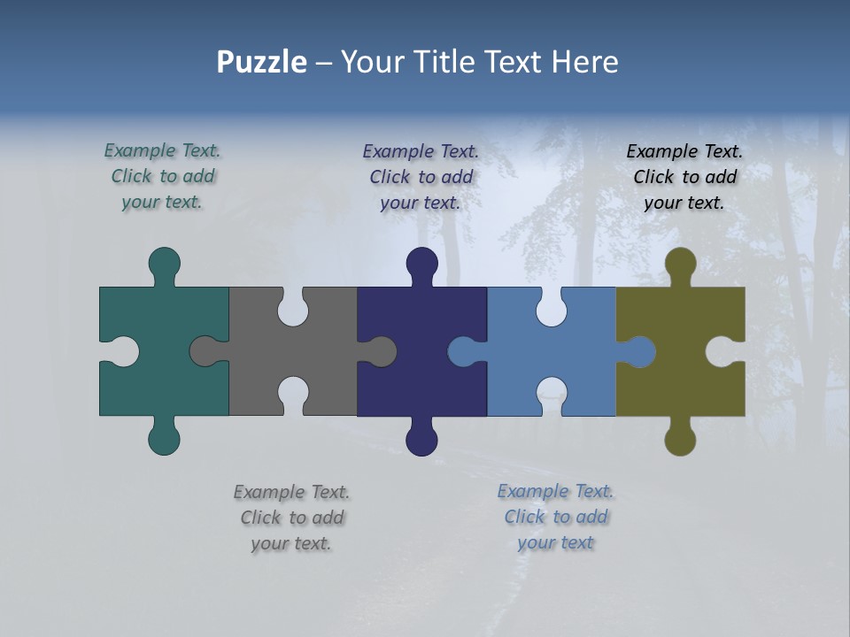 Camping Leaf Misty PowerPoint Template