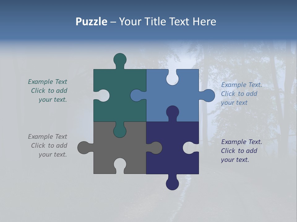 Camping Leaf Misty PowerPoint Template