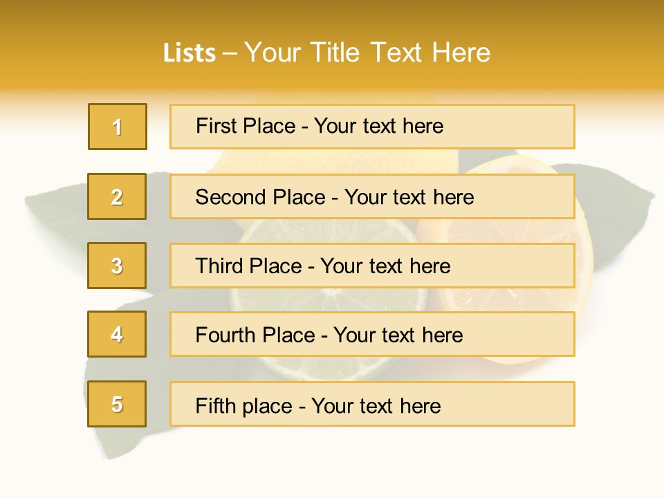 Lemon Fruit Citrus PowerPoint Template
