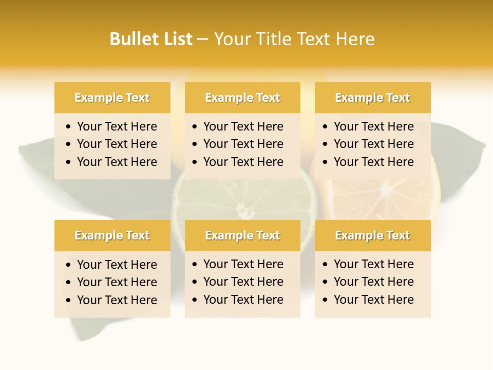 Lemon Fruit Citrus PowerPoint Template