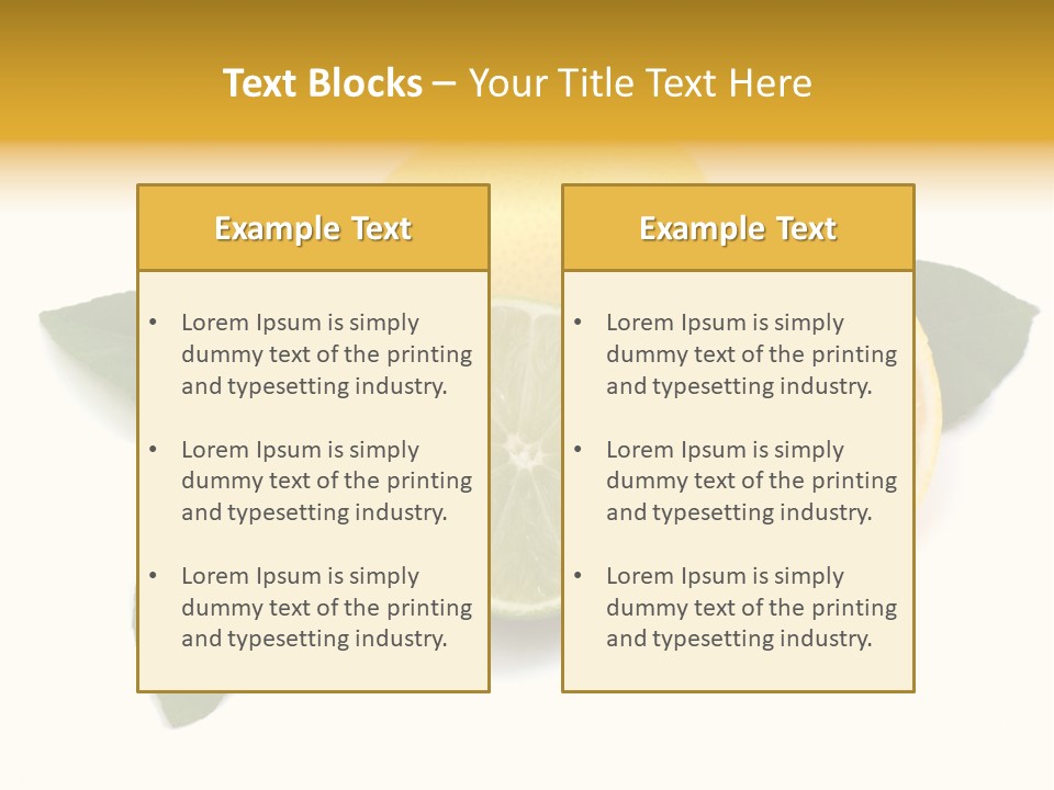 Lemon Fruit Citrus PowerPoint Template