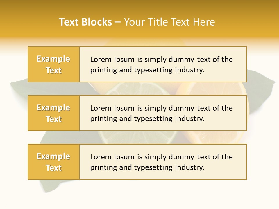 Lemon Fruit Citrus PowerPoint Template