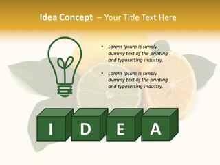 Lemon Fruit Citrus PowerPoint Template