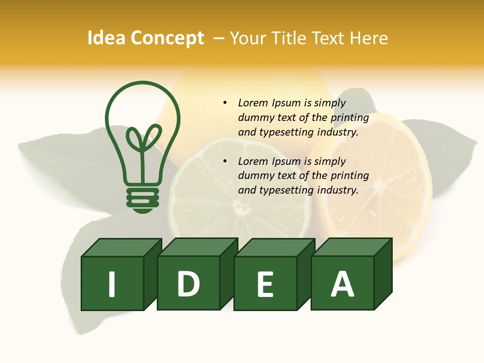 Lemon Fruit Citrus PowerPoint Template