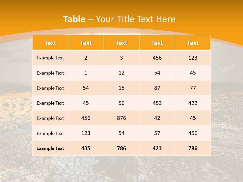 Arid Environment Barren PowerPoint Template
