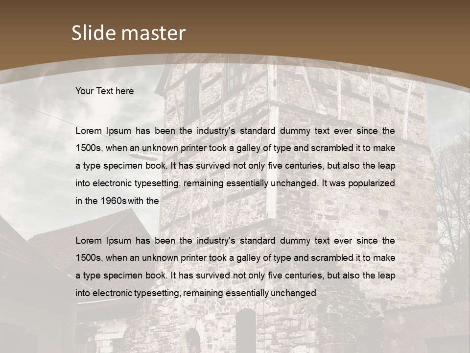 City Construction Tower PowerPoint Template