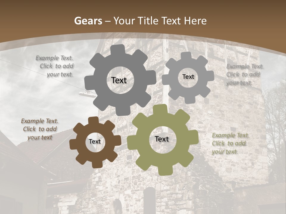 City Construction Tower PowerPoint Template