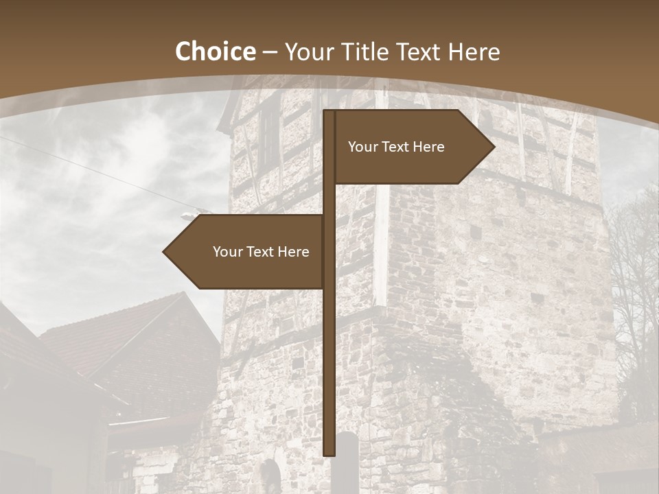 City Construction Tower PowerPoint Template