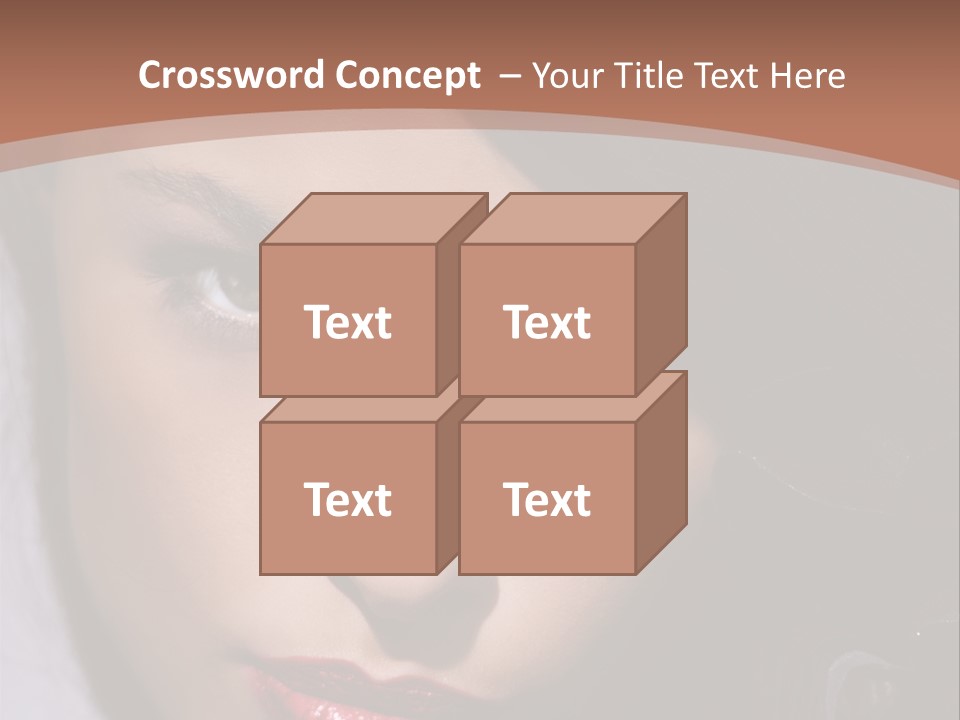 Sensual Lady Brunette PowerPoint Template