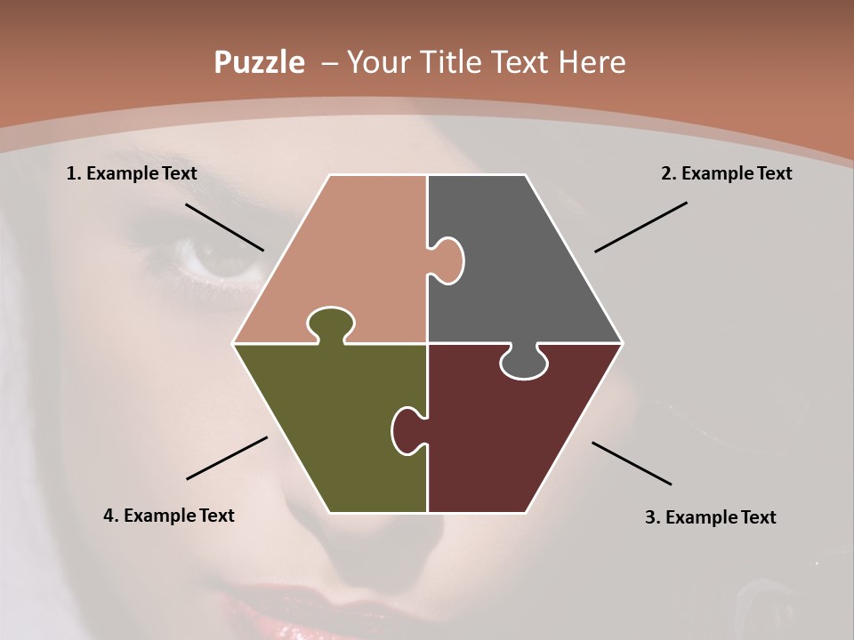 Sensual Lady Brunette PowerPoint Template