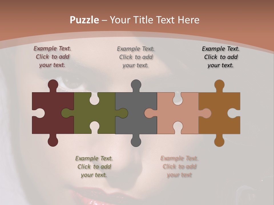 Sensual Lady Brunette PowerPoint Template