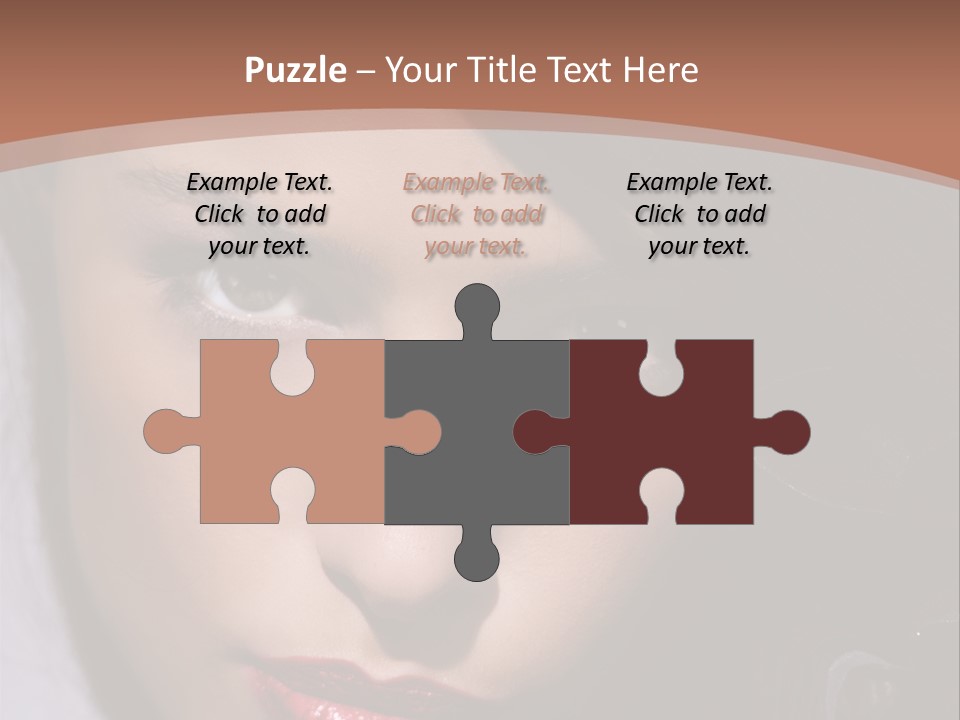 Sensual Lady Brunette PowerPoint Template