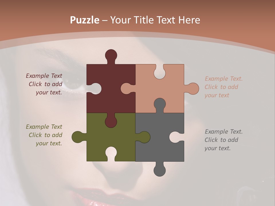 Sensual Lady Brunette PowerPoint Template