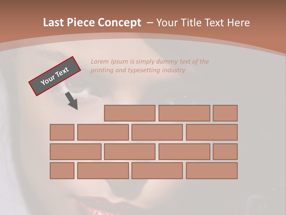 Sensual Lady Brunette PowerPoint Template