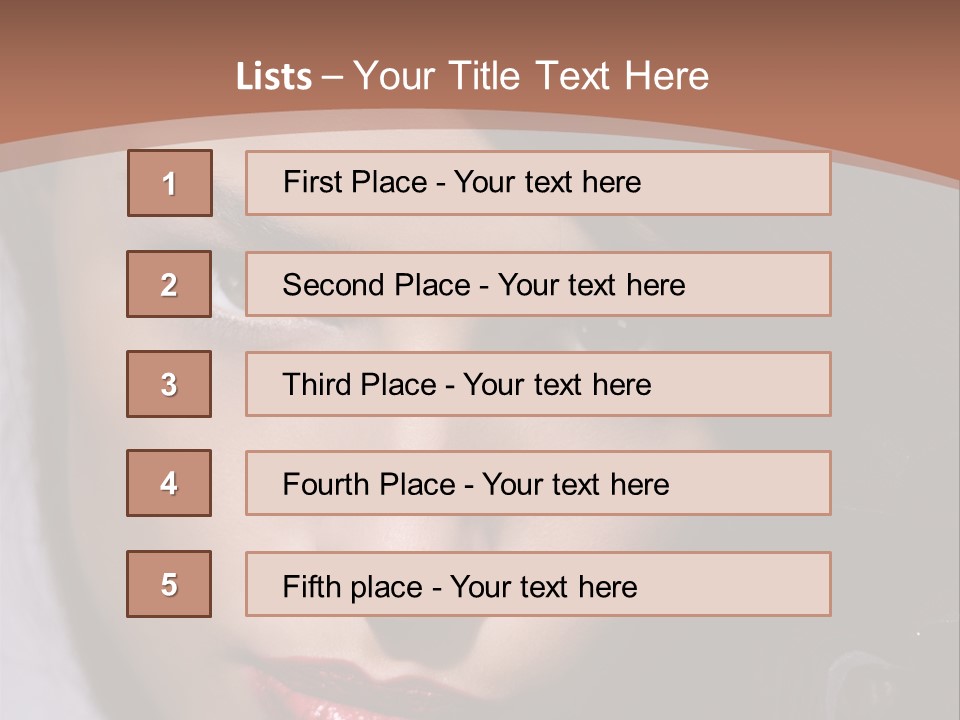 Sensual Lady Brunette PowerPoint Template