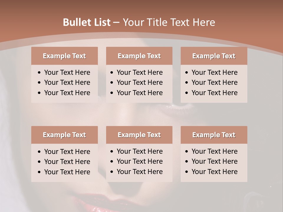 Sensual Lady Brunette PowerPoint Template