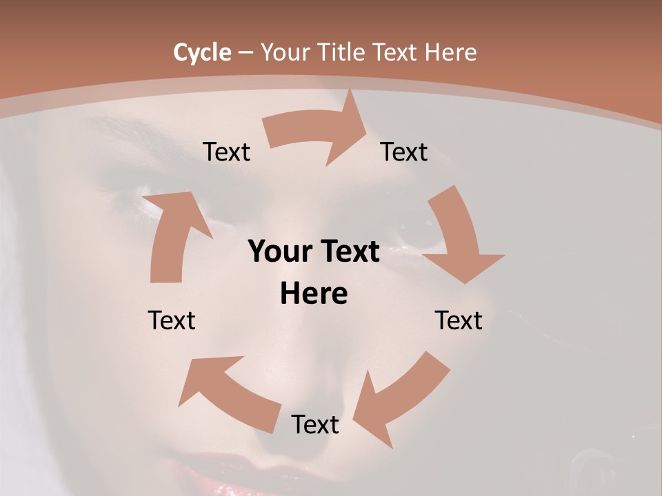 Sensual Lady Brunette PowerPoint Template