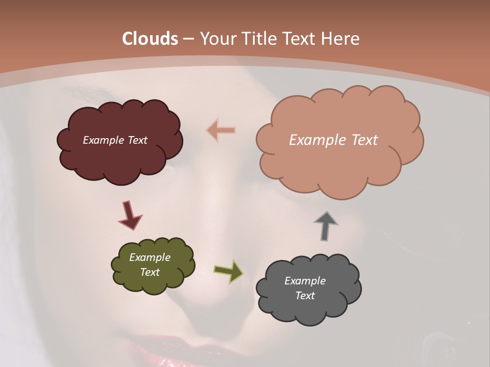 Sensual Lady Brunette PowerPoint Template