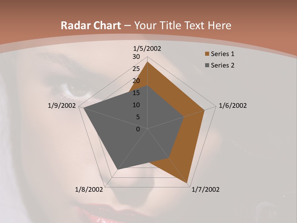 Sensual Lady Brunette PowerPoint Template