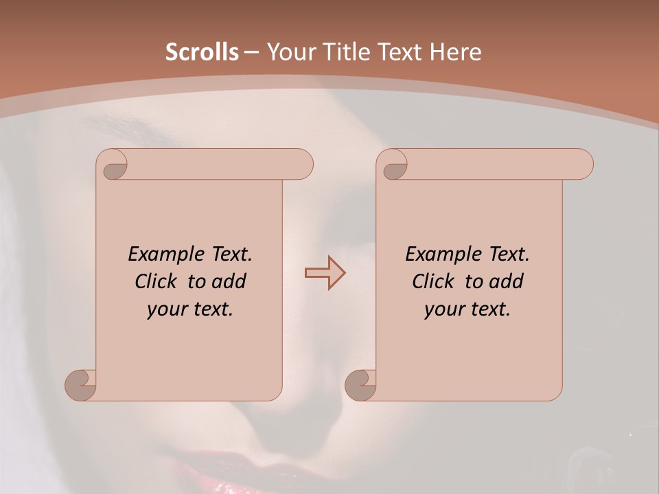 Sensual Lady Brunette PowerPoint Template