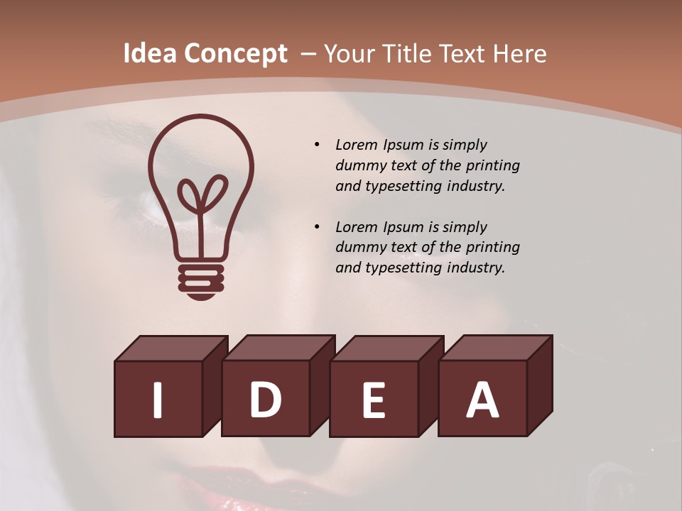 Sensual Lady Brunette PowerPoint Template