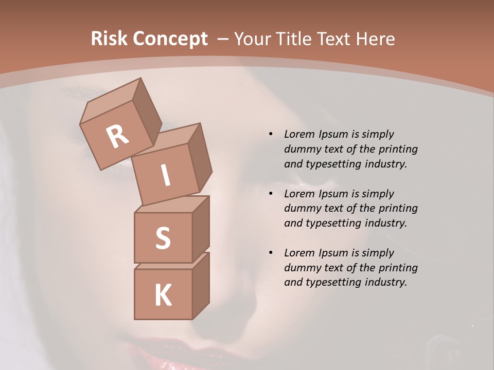 Sensual Lady Brunette PowerPoint Template