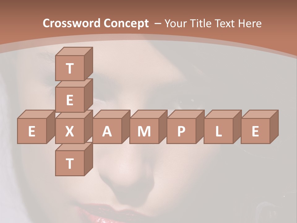 Sensual Lady Brunette PowerPoint Template