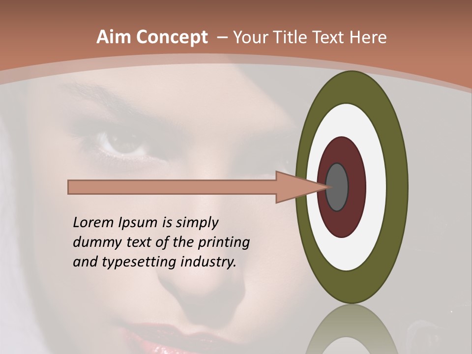 Sensual Lady Brunette PowerPoint Template