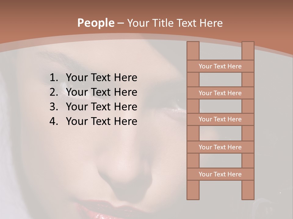 Sensual Lady Brunette PowerPoint Template