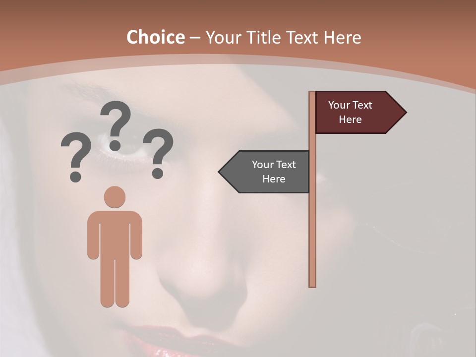 Sensual Lady Brunette PowerPoint Template