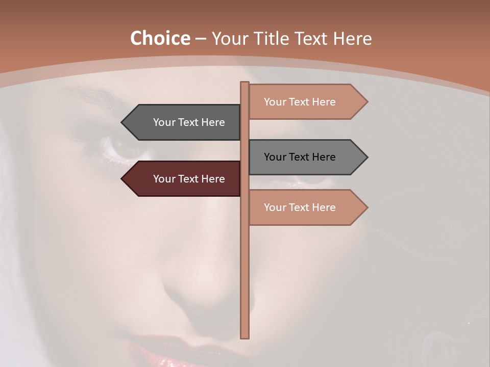 Sensual Lady Brunette PowerPoint Template