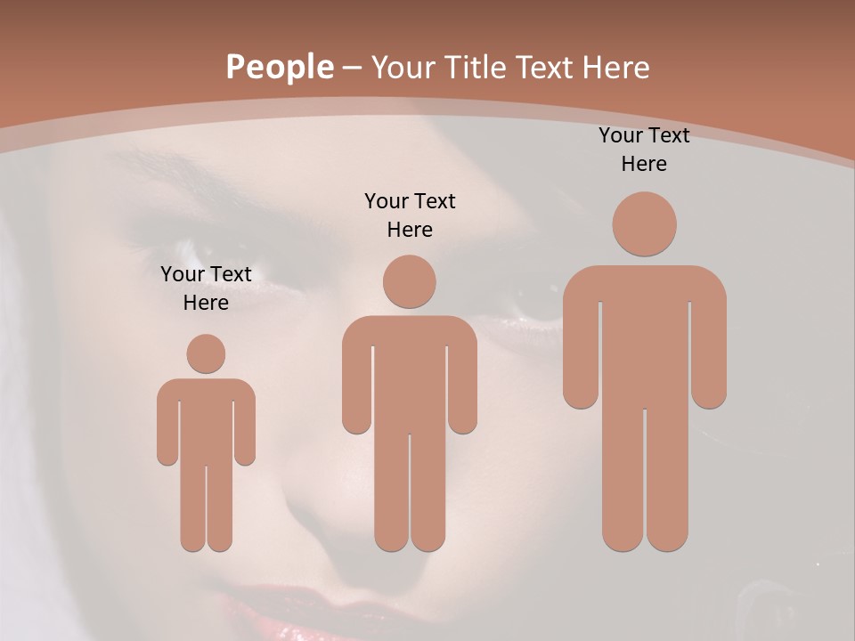 Sensual Lady Brunette PowerPoint Template