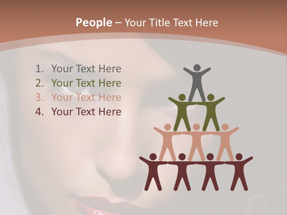 Sensual Lady Brunette PowerPoint Template