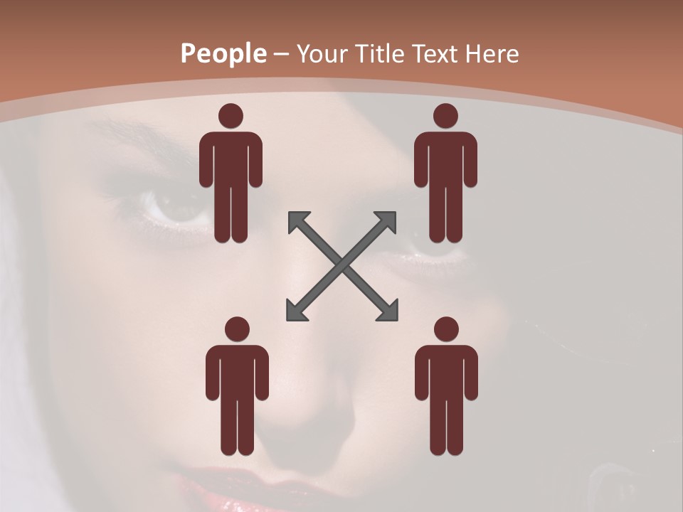 Sensual Lady Brunette PowerPoint Template