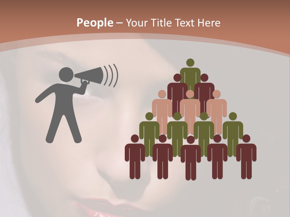 Sensual Lady Brunette PowerPoint Template