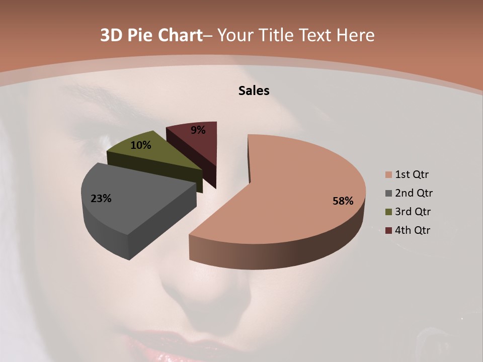 Sensual Lady Brunette PowerPoint Template