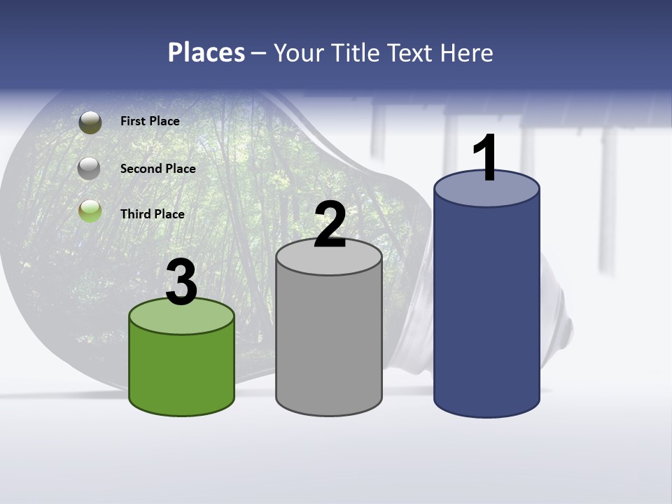 Green Photovoltaic Bulb PowerPoint Template