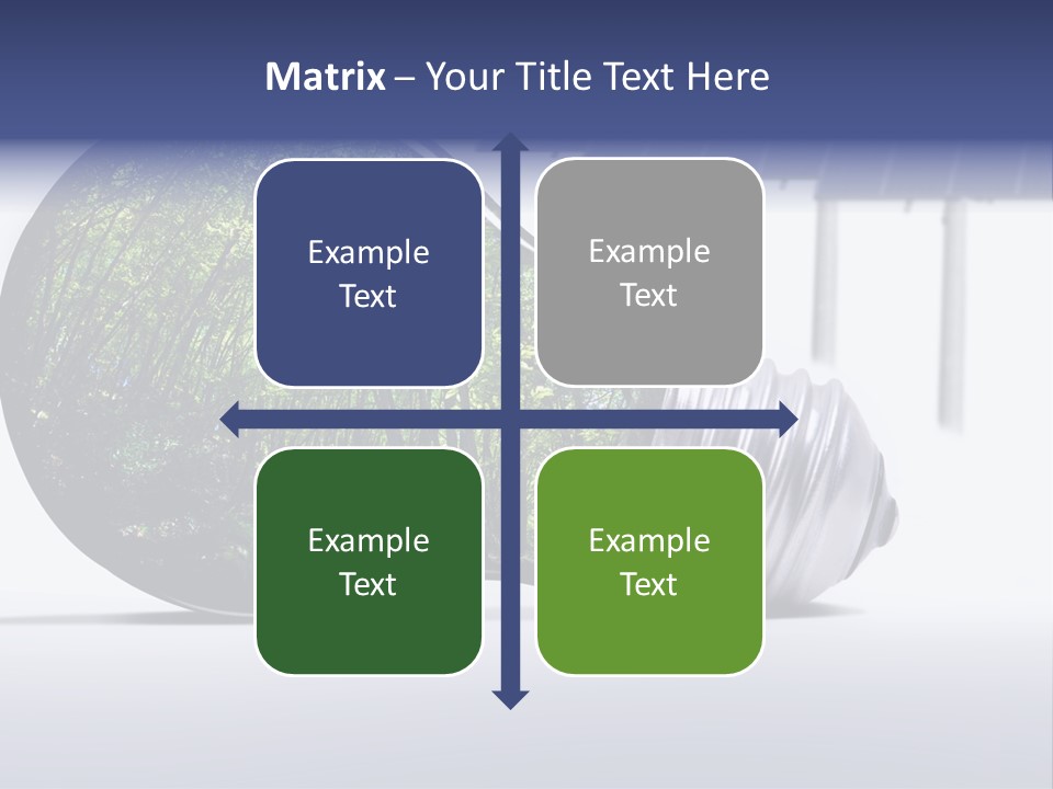 Green Photovoltaic Bulb PowerPoint Template