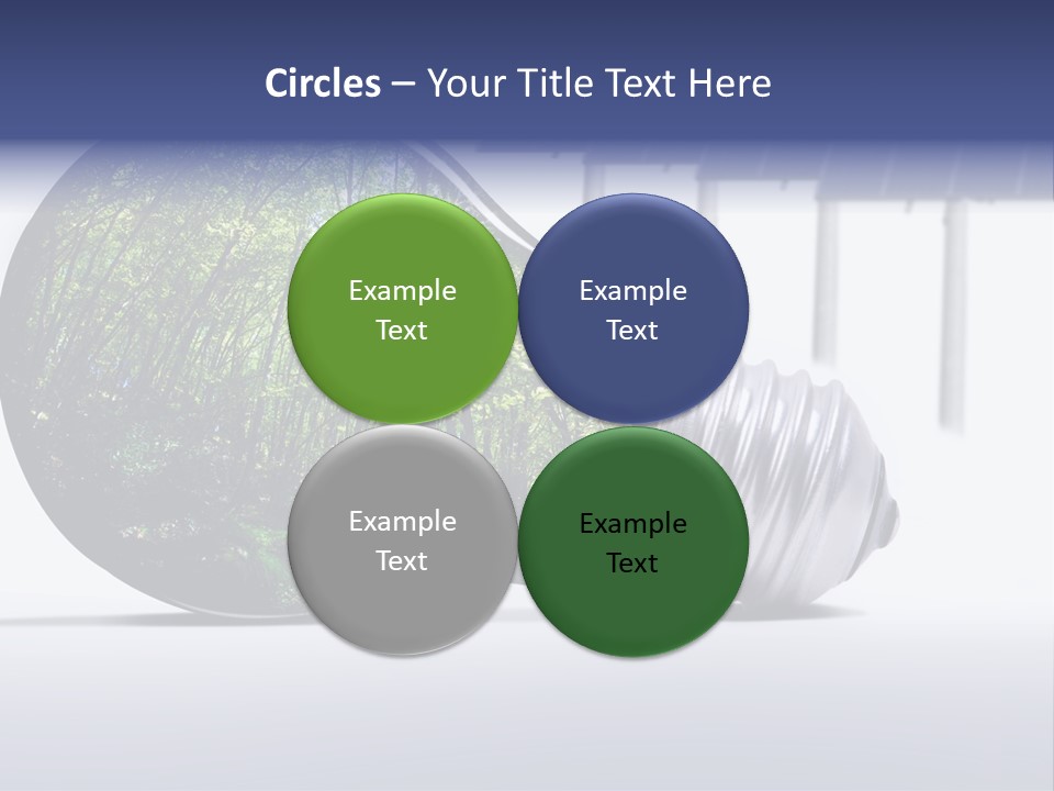 Green Photovoltaic Bulb PowerPoint Template