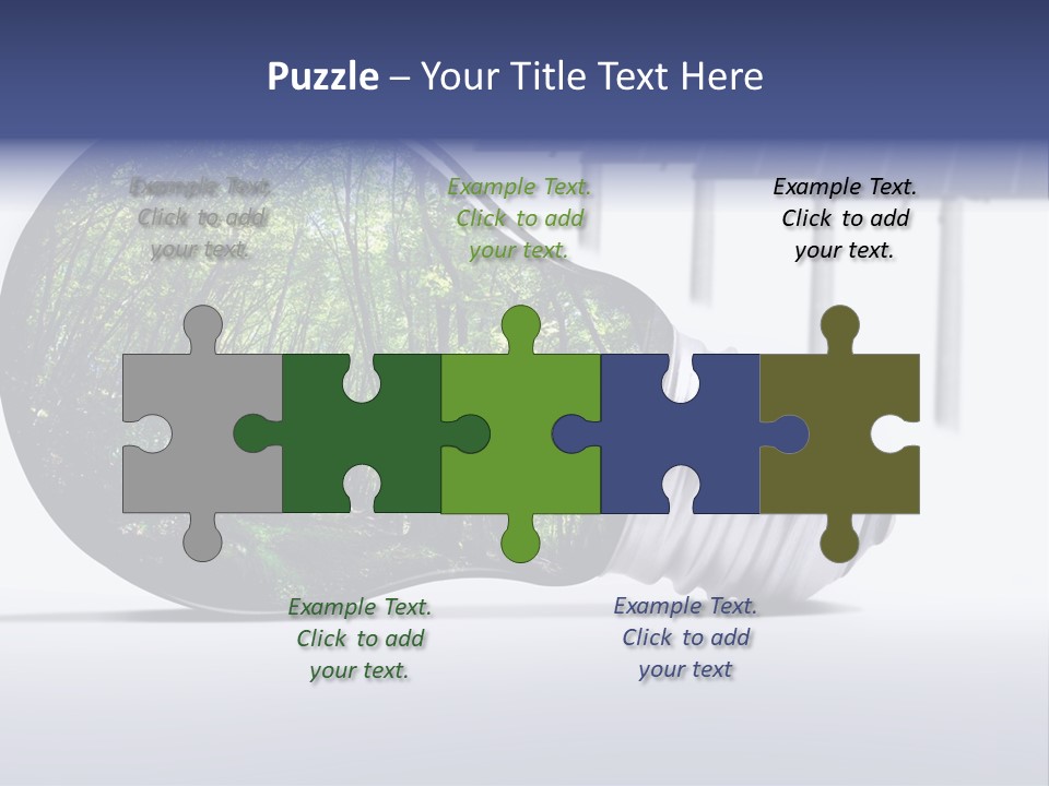 Green Photovoltaic Bulb PowerPoint Template