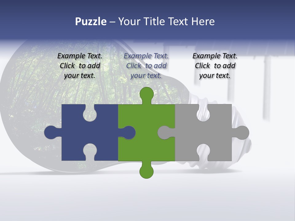 Green Photovoltaic Bulb PowerPoint Template